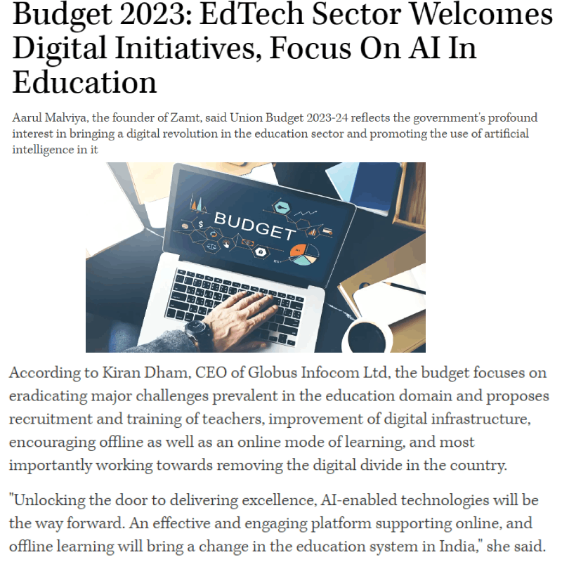 Budget 2023: Kiran Dham’s Perspectives