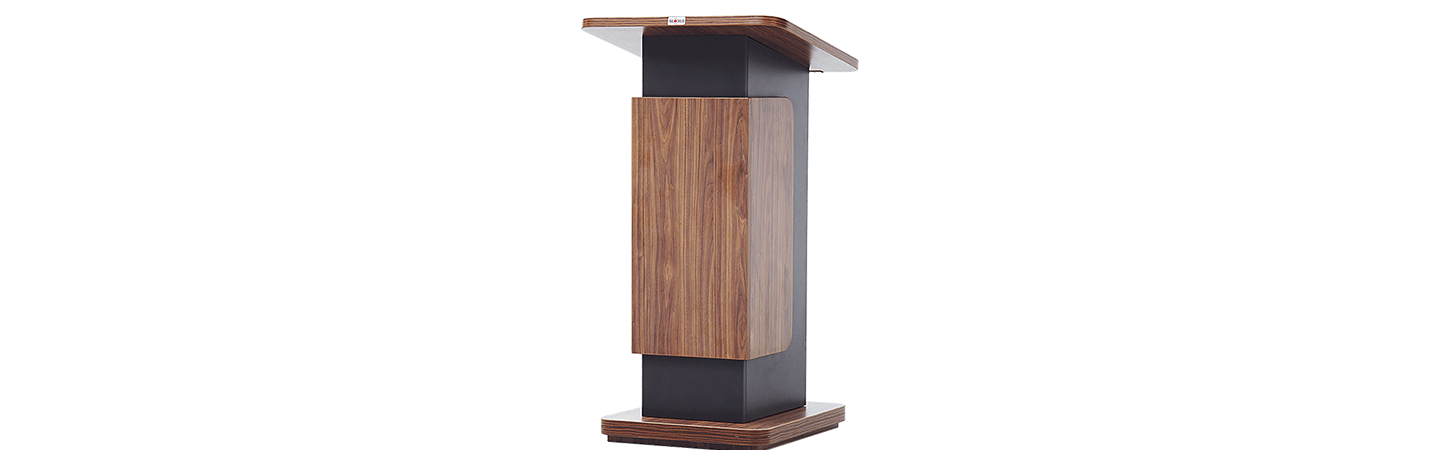 wooden podium front